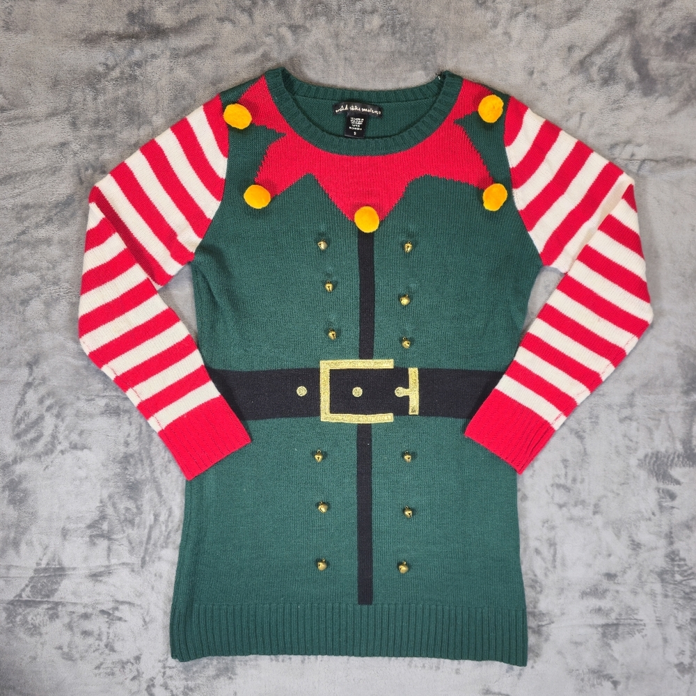United States Sweaters Ugly Christmas Sweater Elf Size Small